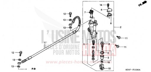 HAUPTBREMSE, HINTEN ZYLINDER CR125R6 de 2006